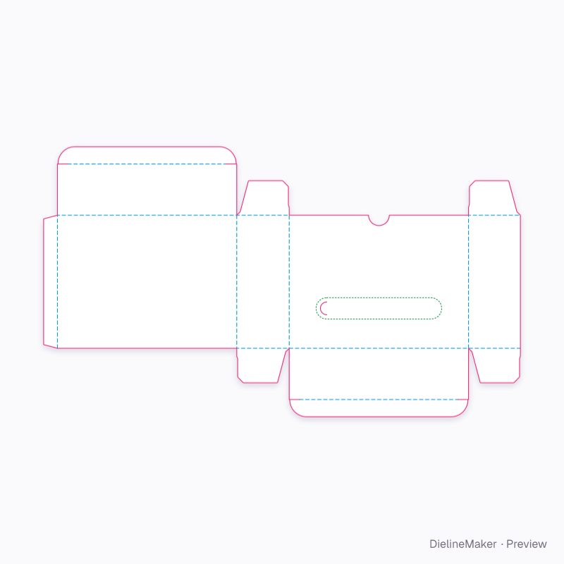 Recipe card dispenser — Dispenser carton flat dieline