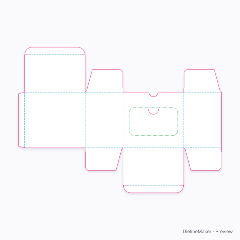 Sugar sachet dispenser — Dispenser carton flat dieline