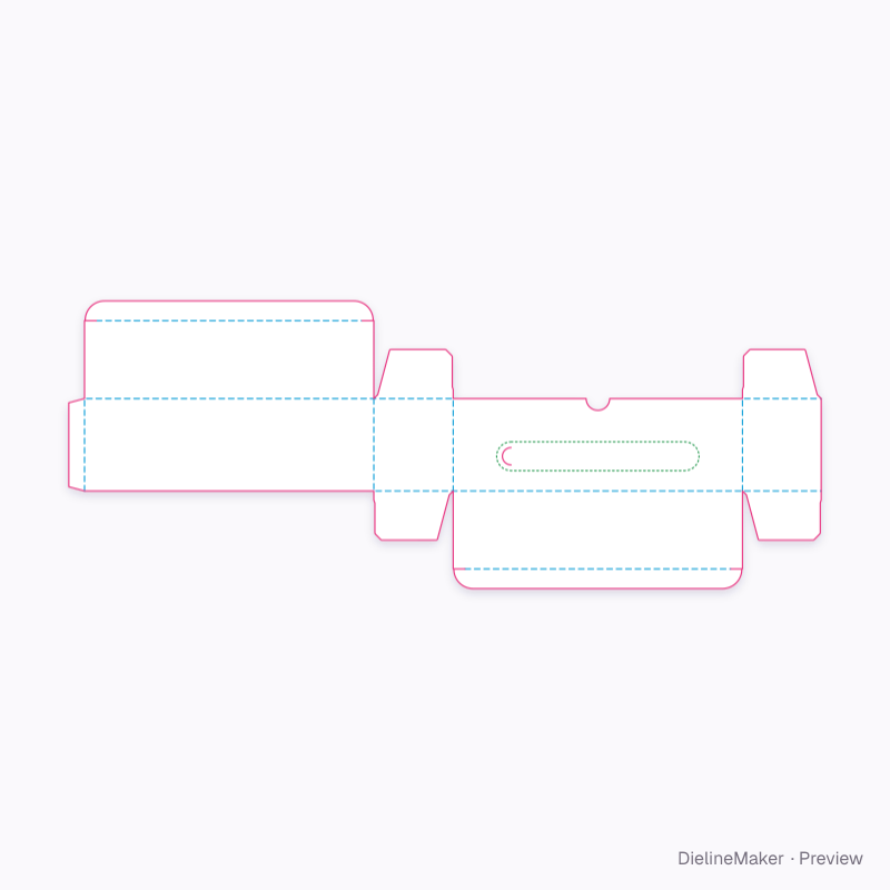 Flat dieline preview