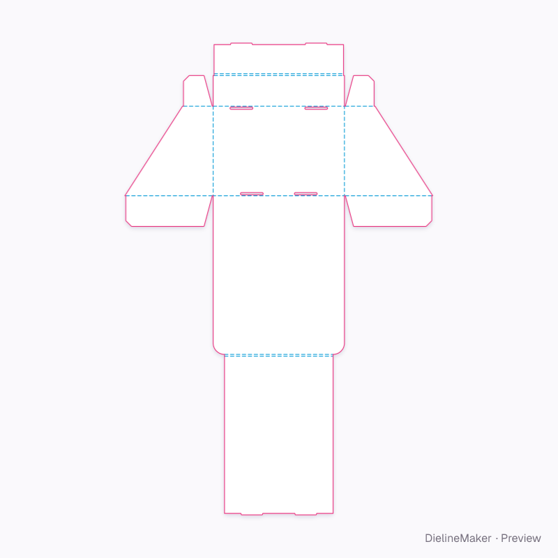 Flat dieline preview