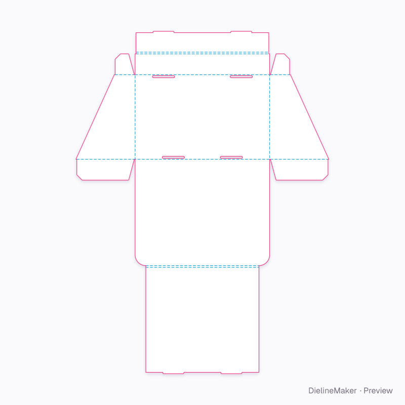 Travel care counter tray — Counter display flat dieline