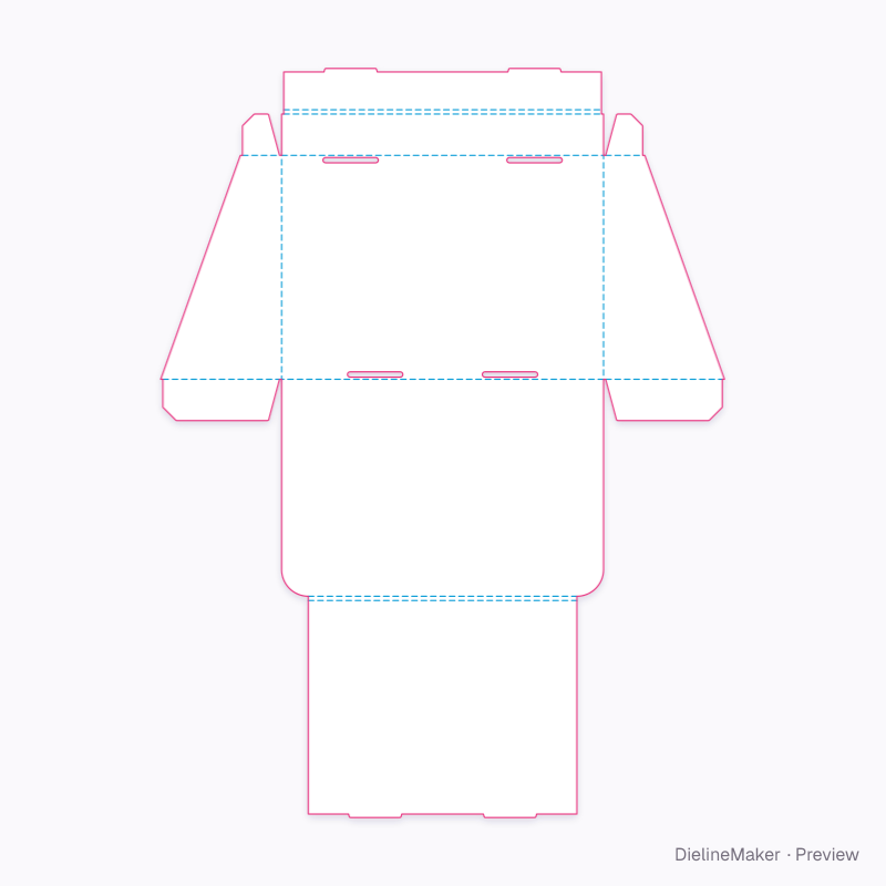 Candy counter display flat dieline