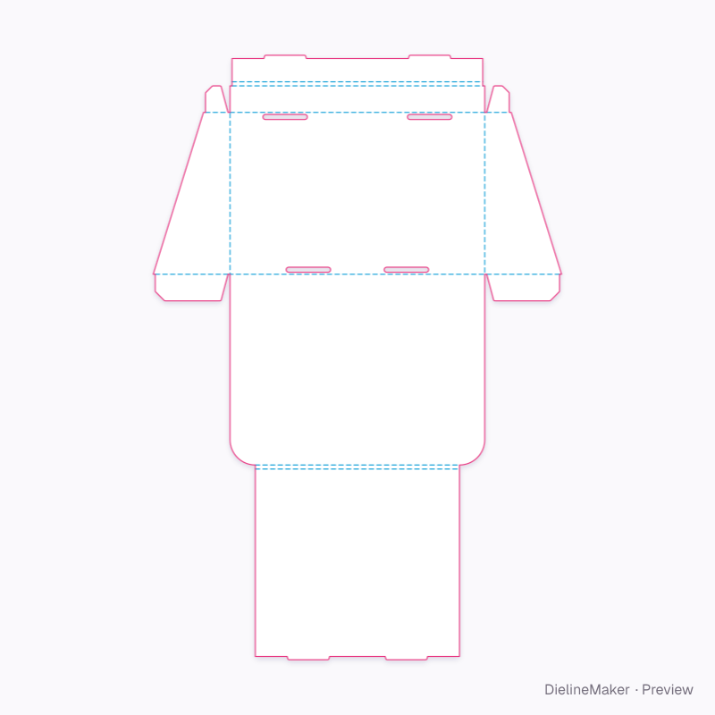 Nail polish counter display flat dieline