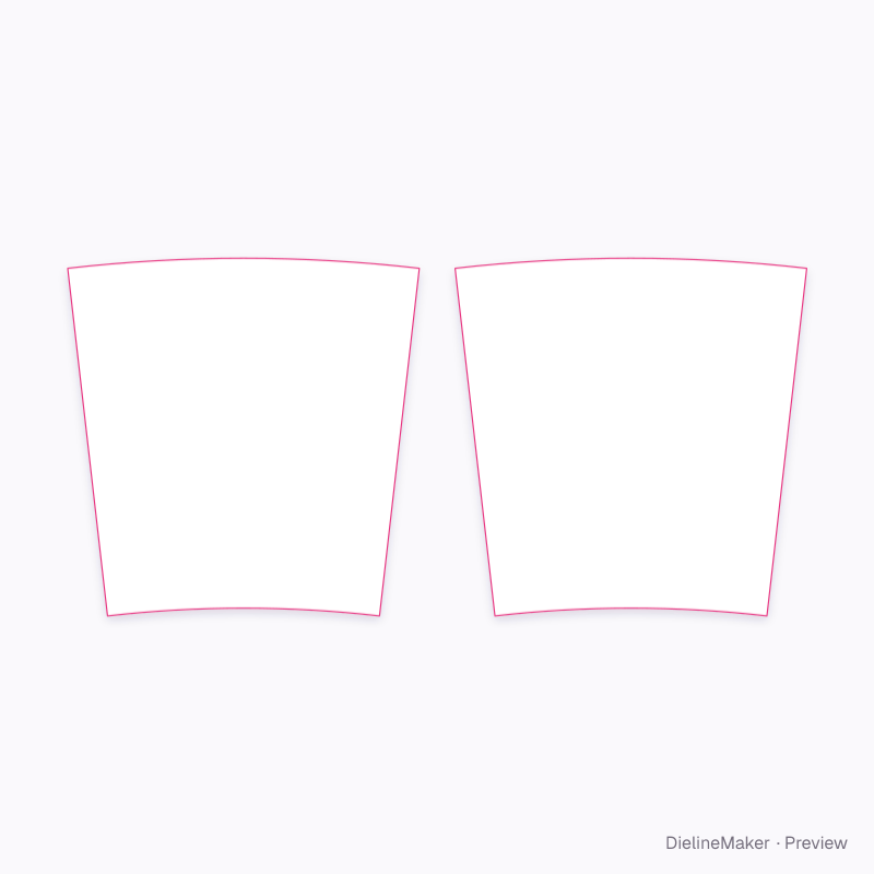 Smoothie cup 16 oz artwork area