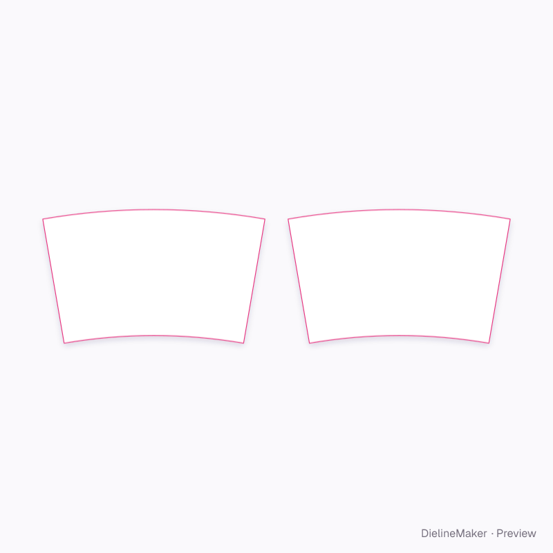 Dome-lid sundae cup 8 oz artwork area
