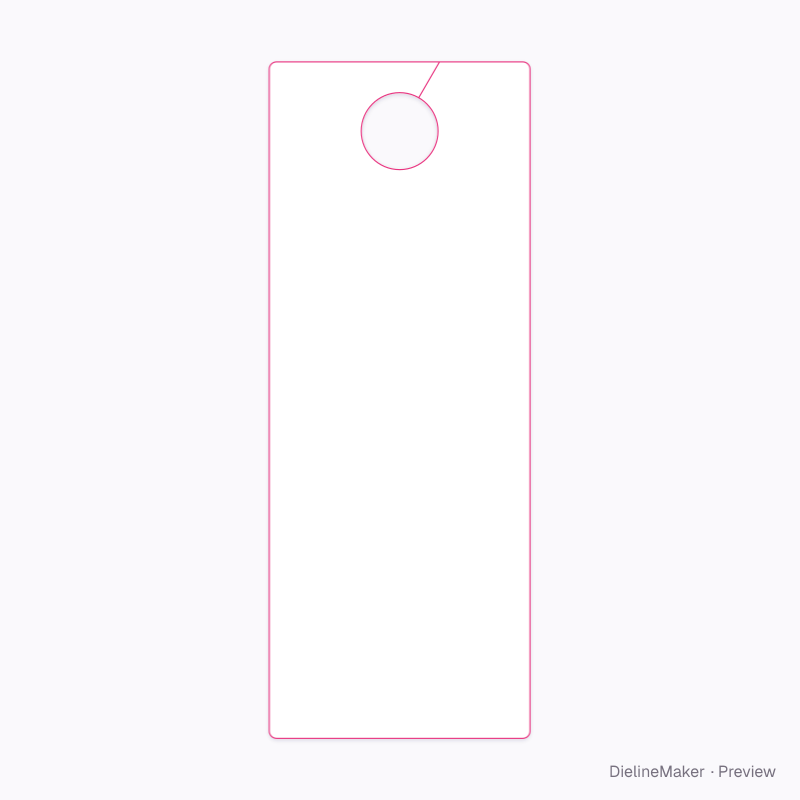 Door hanger 4.25 × 11 in flat dieline