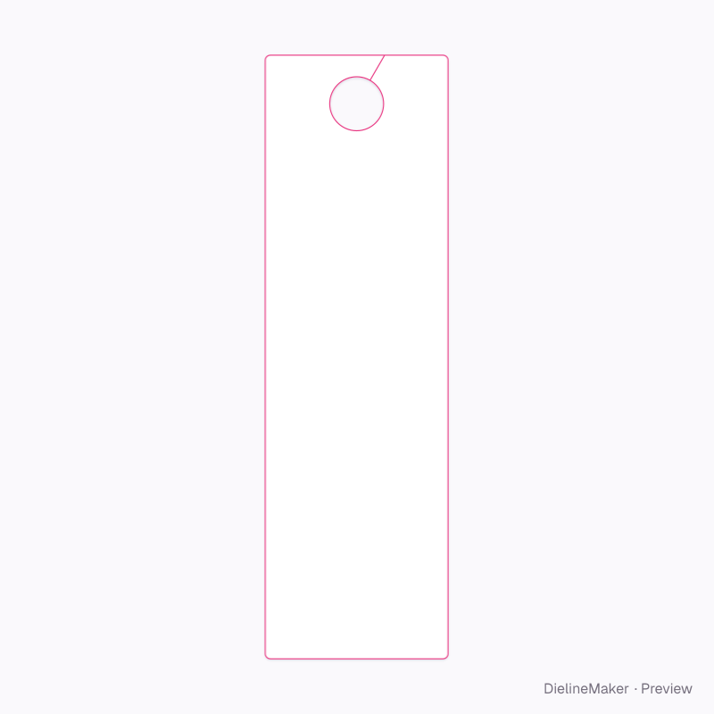 Door hanger 4.25 × 14 in flat dieline