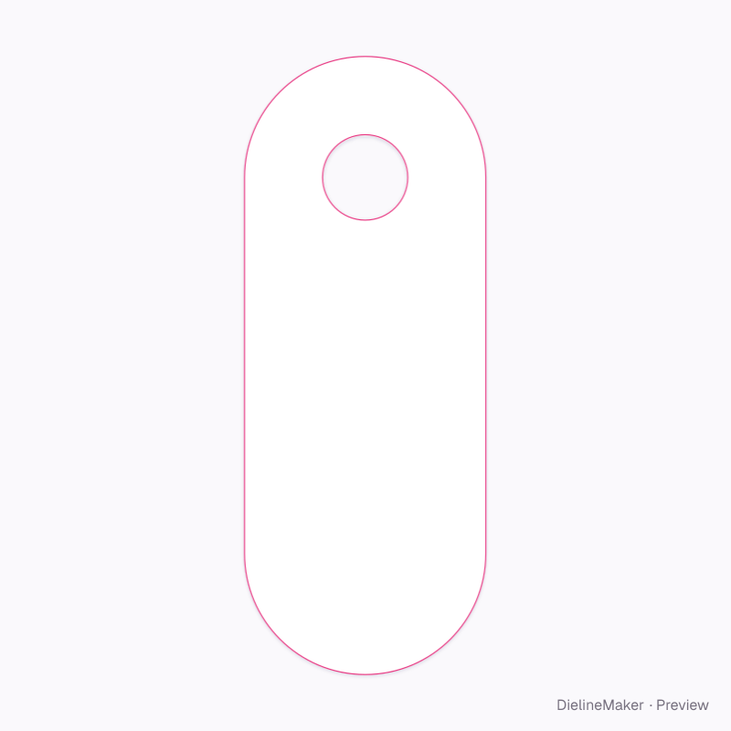 Capsule door hanger flat dieline