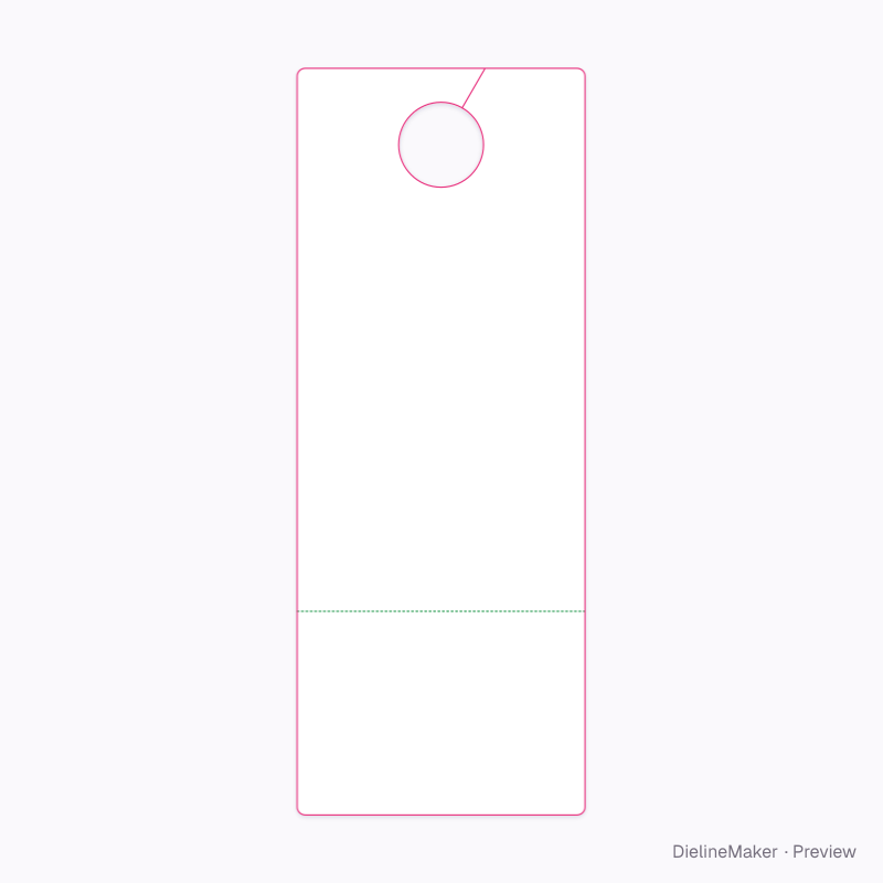 Door hanger with tear-off coupon flat dieline