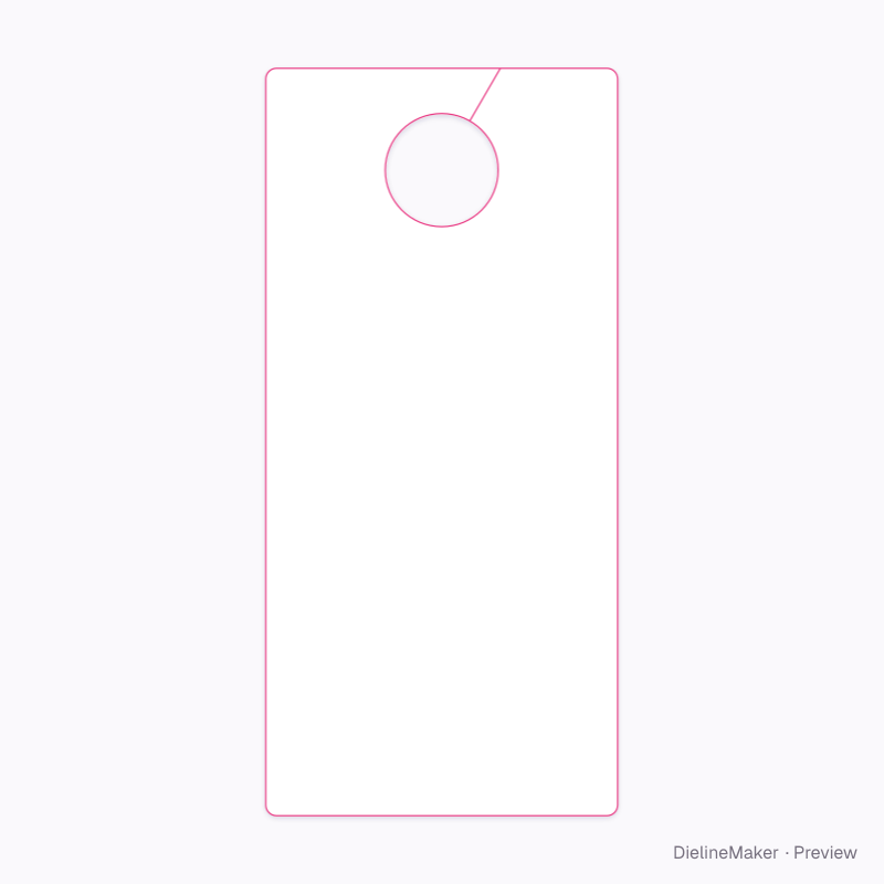 DL door hanger flat dieline