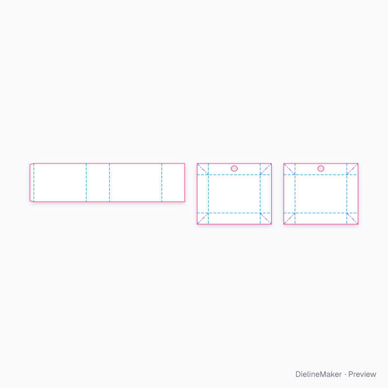 Two-layer drawer box flat dieline