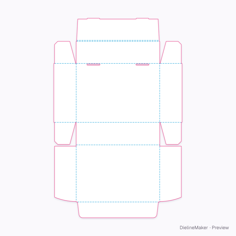 Beauty set box 260×180×70 flat dieline