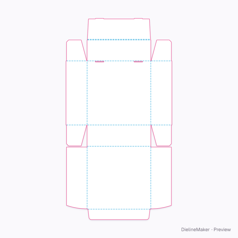 Food gift box 300×300×100 flat dieline