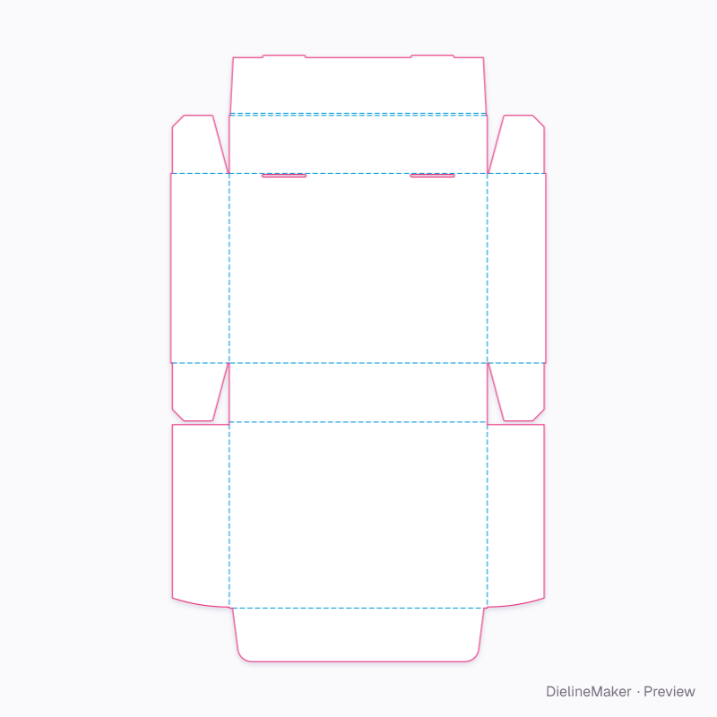 Sample box 220×160×50 flat dieline