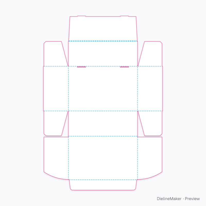 Shoe box 330×210×120 flat dieline
