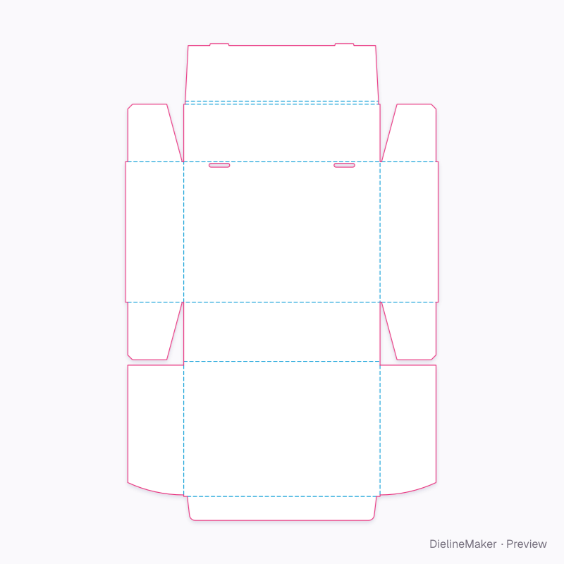 Tool kit box 400×280×120 flat dieline