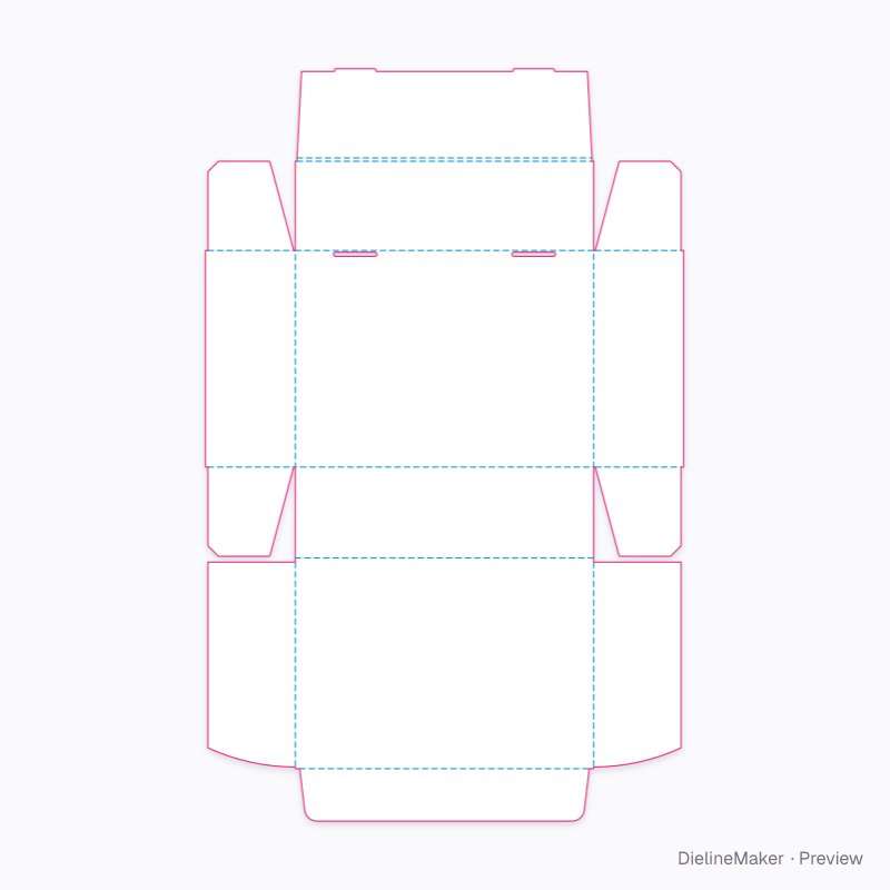 Coffee discovery mailer — Double-front box with lid flat dieline