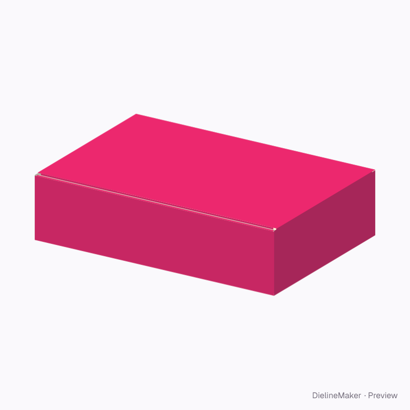 Craft supply mailer — Double-front box with lid