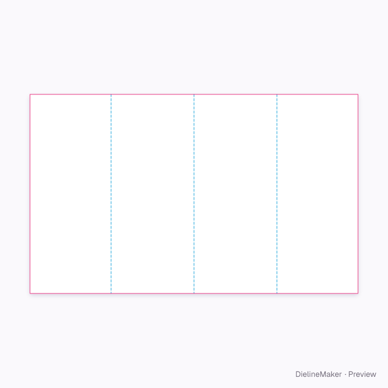US Legal double-gate brochure flat dieline