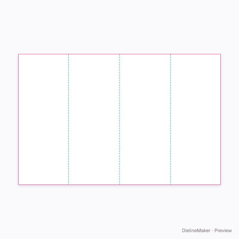 US Tabloid double-gate brochure flat dieline