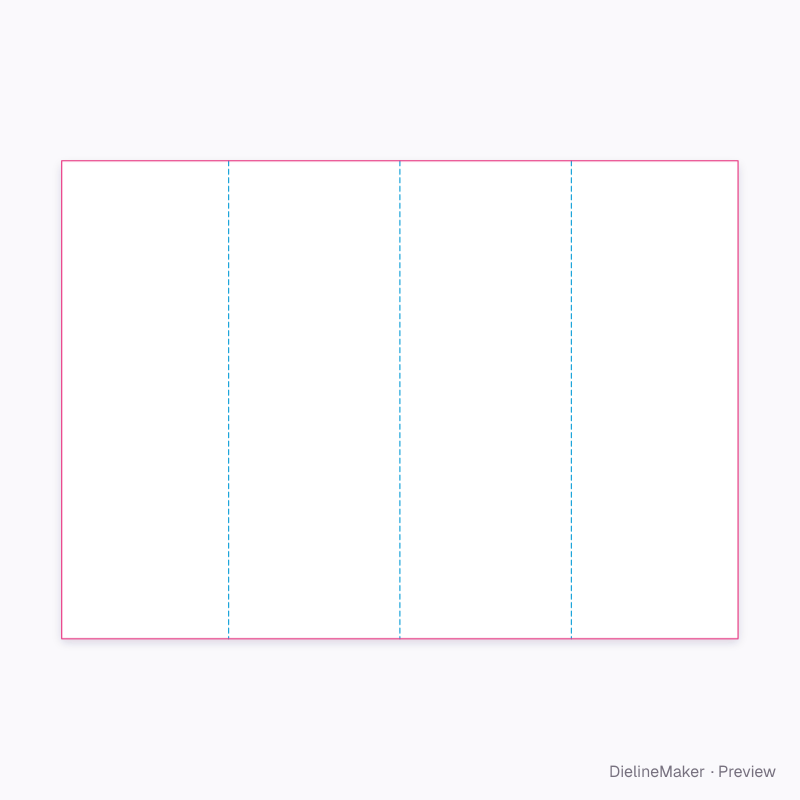 Double-gate fold brochure flat dieline