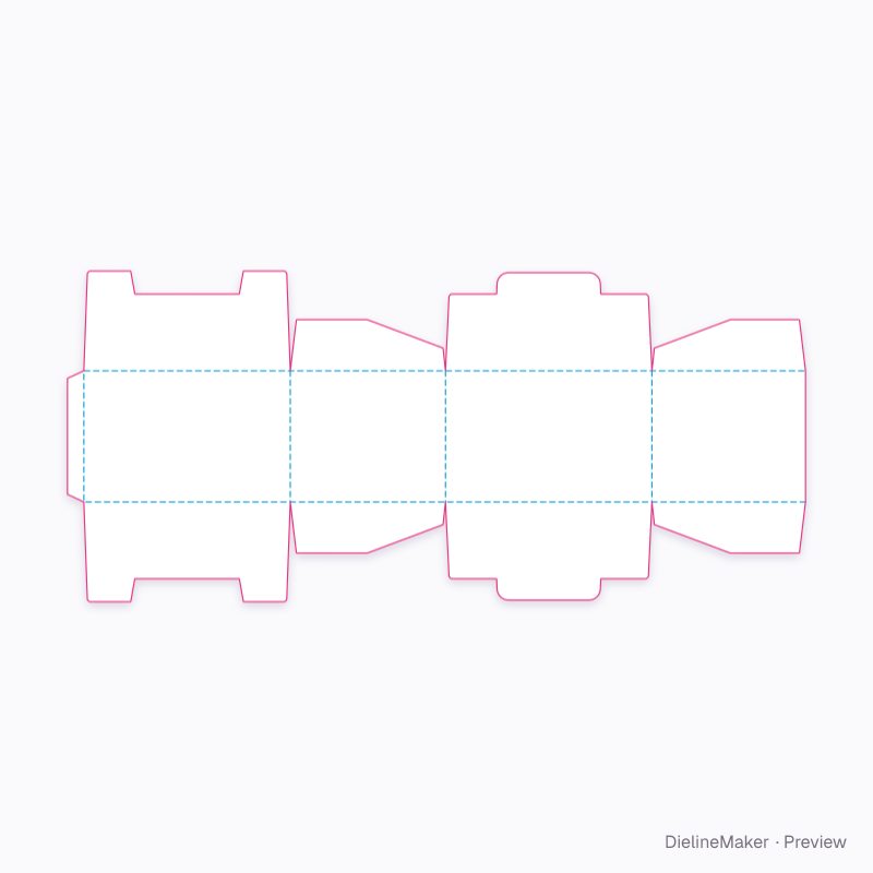 Flat dieline preview