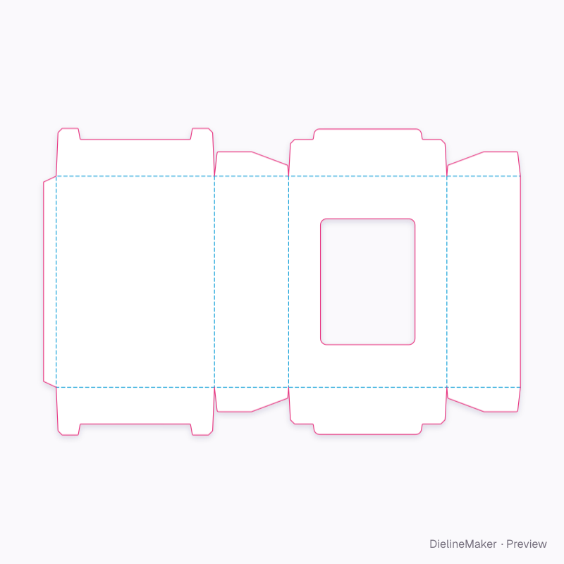 Flat dieline preview