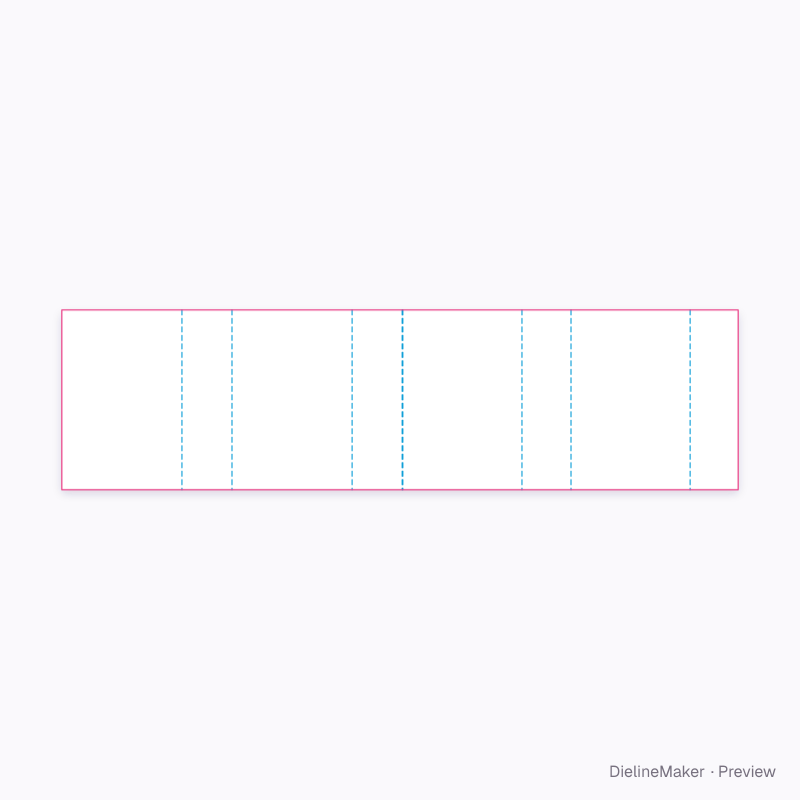 Double-wall folding tube flat dieline
