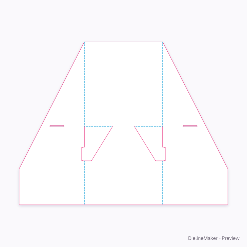 A4 double-wing back support flat dieline