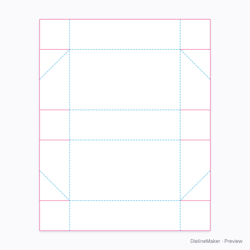 Collapsible tray and cover flat dieline