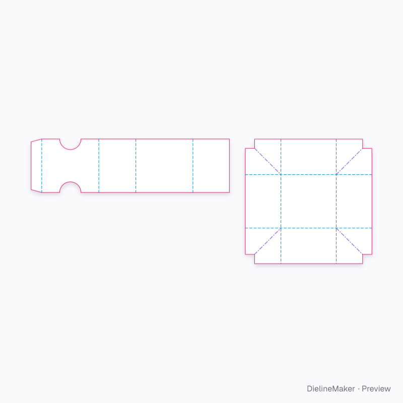 Flat dieline preview
