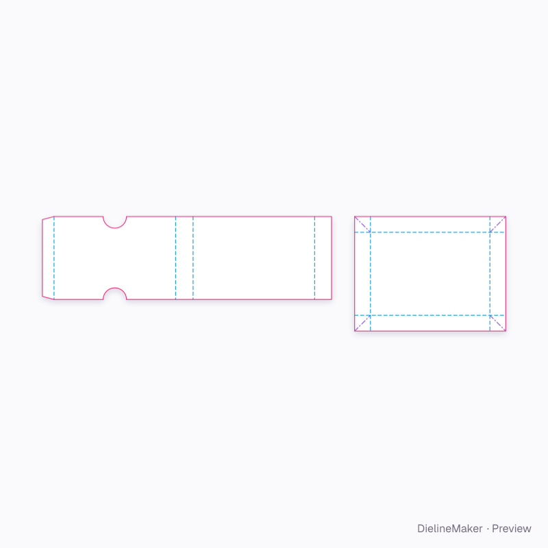 Eyeshadow palette box flat dieline