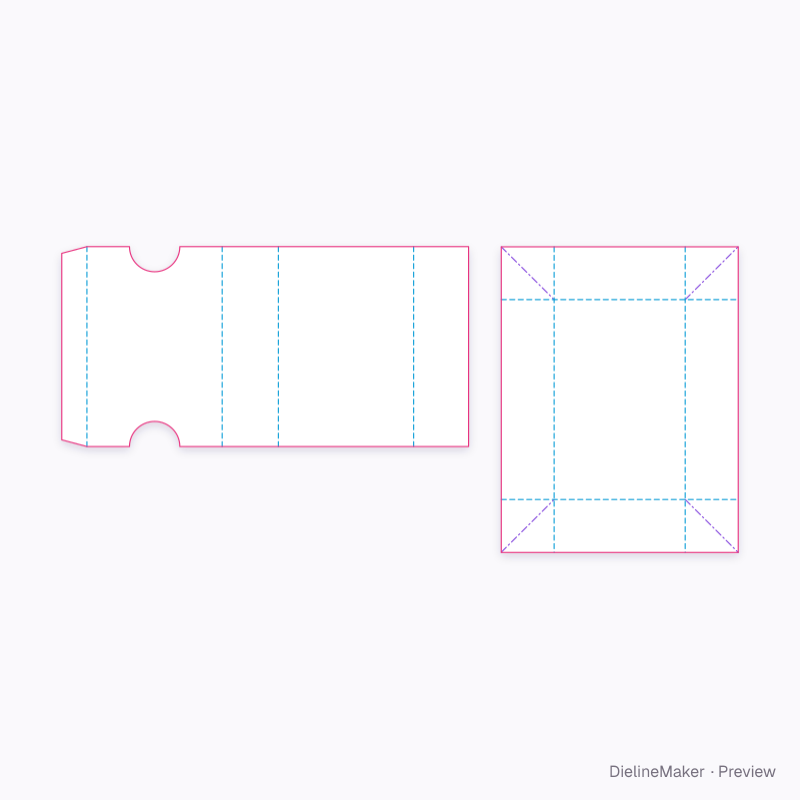 Matchbox gift box flat dieline