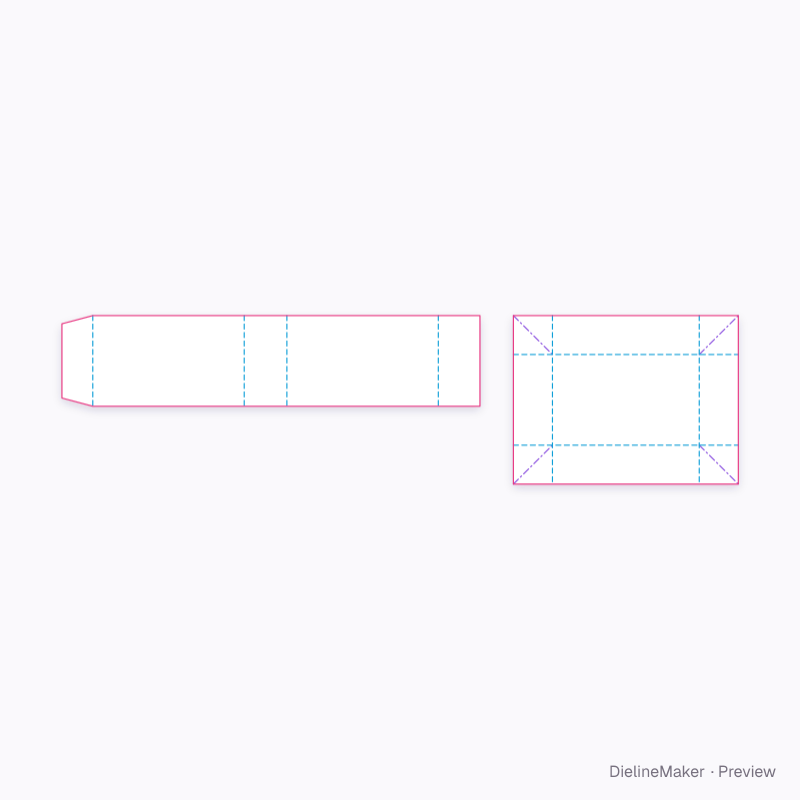 Matchbox 55×35×15 flat dieline