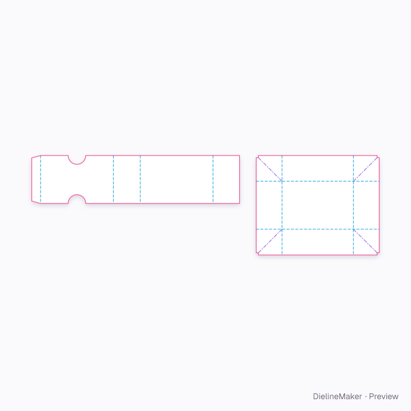 Soap drawer flat dieline