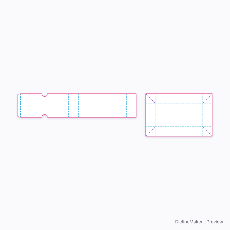 Socks drawer box flat dieline
