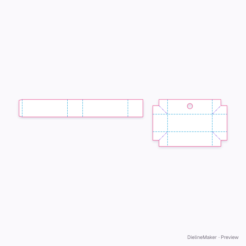Sunglasses drawer flat dieline