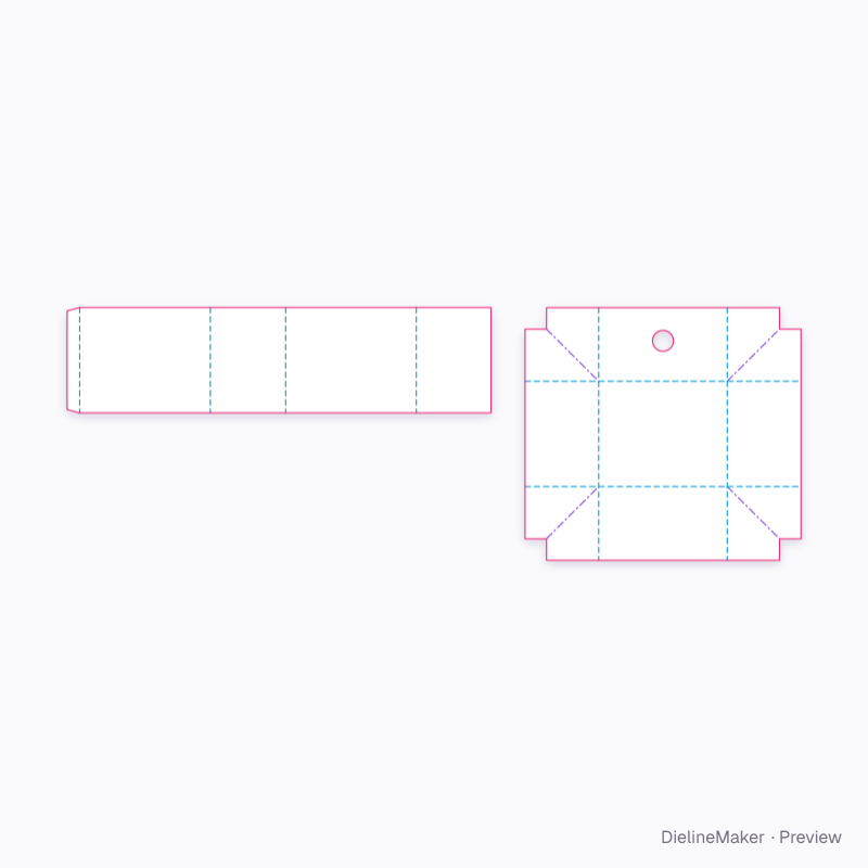 Watch drawer flat dieline