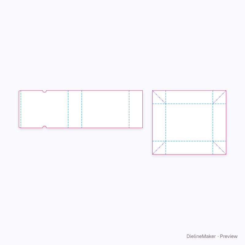 Baby clothing tray — Drawer box flat dieline