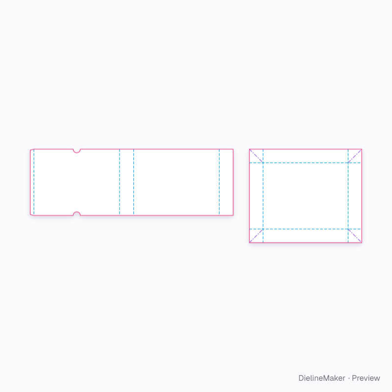 Scarf presentation tray — Drawer box flat dieline
