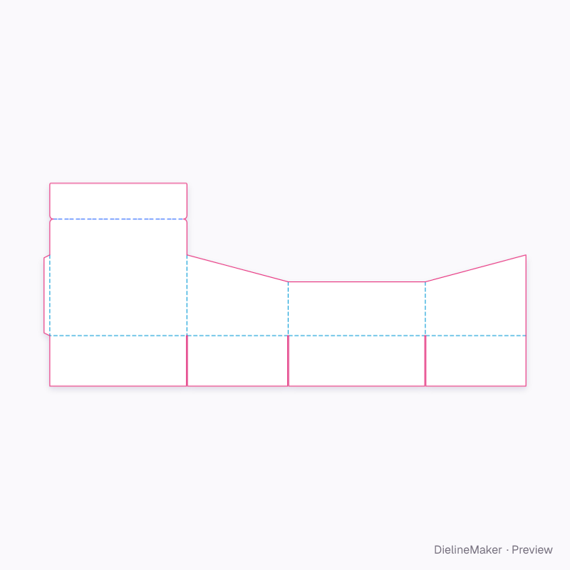 Bargain bin flat dieline