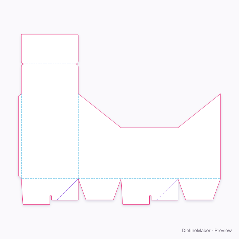 Candy dump bin flat dieline