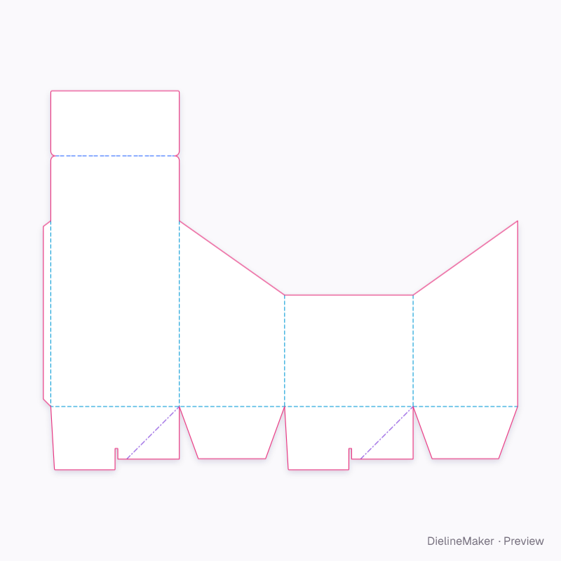 Pet toy dump bin — Dump bin flat dieline
