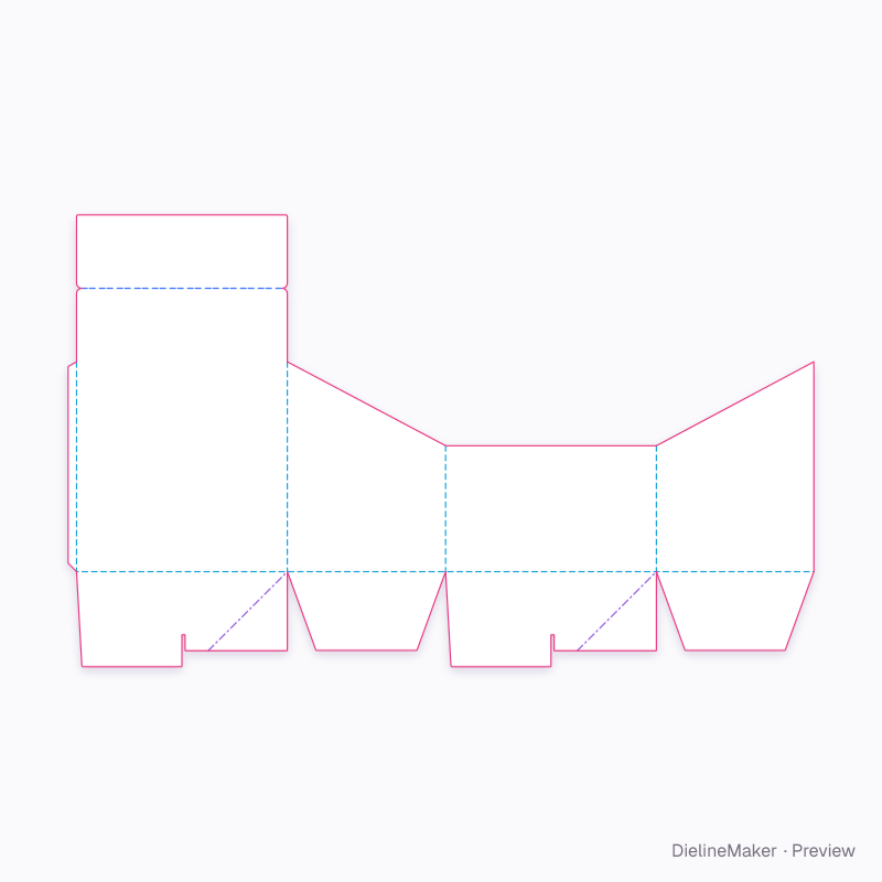 Plush toy dump bin — Dump bin flat dieline