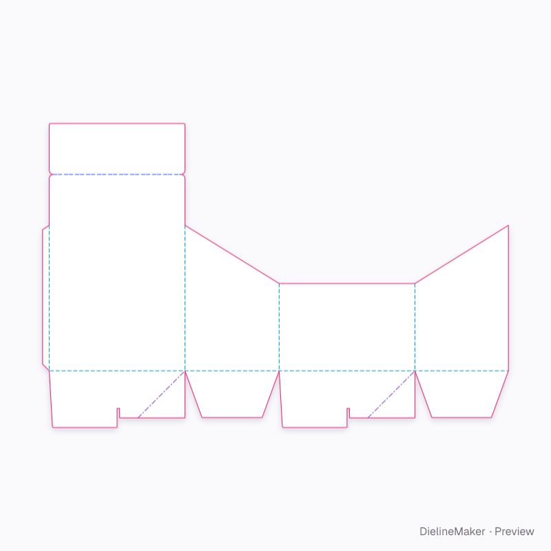Seasonal gift dump bin — Dump bin flat dieline