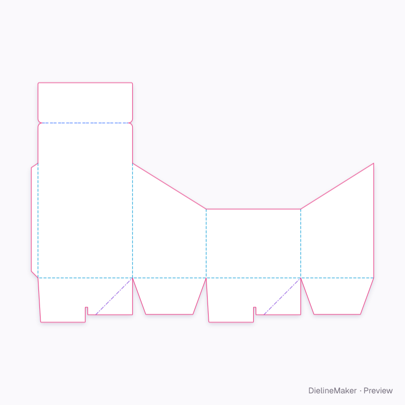 Snack bag dump bin — Dump bin flat dieline