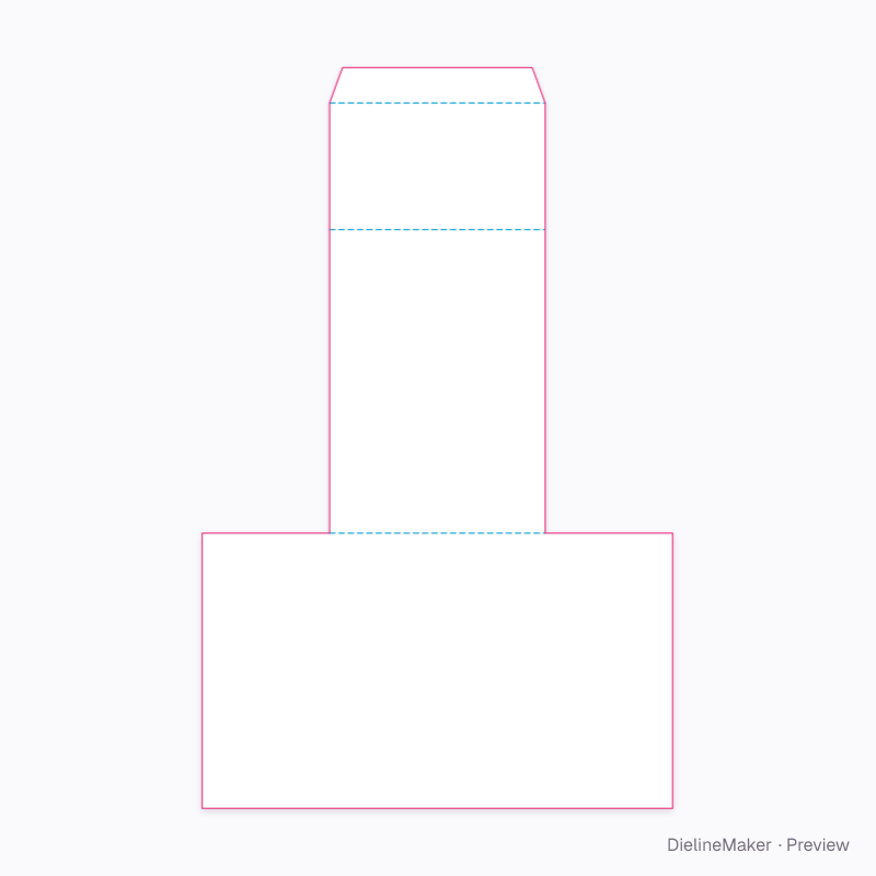 Landscape shelf sign flat dieline
