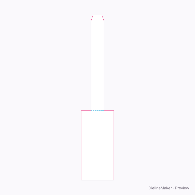 DL easel display — Easel-back display card flat dieline