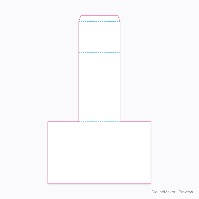 Wide counter easel display — Easel-back display card flat dieline