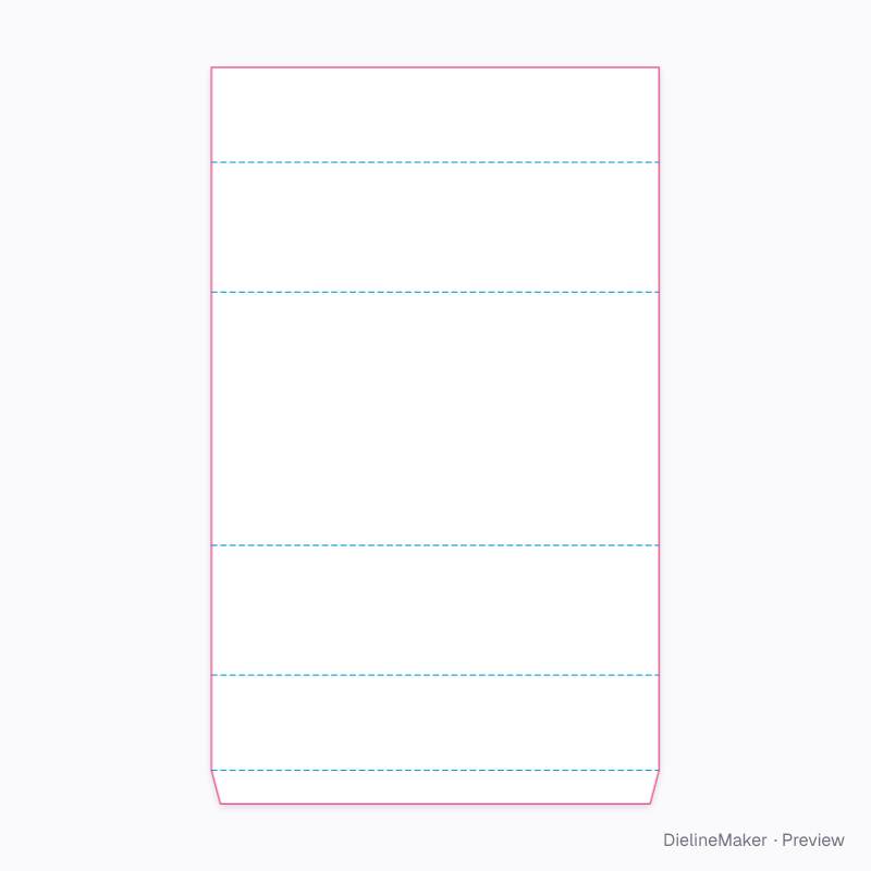 Angled glued wrap flat dieline